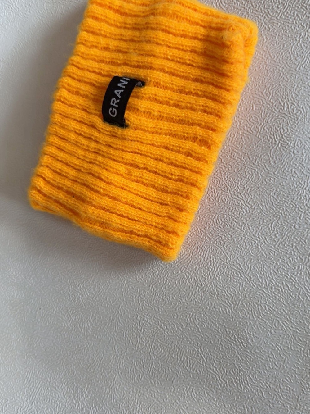 SHEIN Bright Yellow Ribbed Knit Hair Cuff